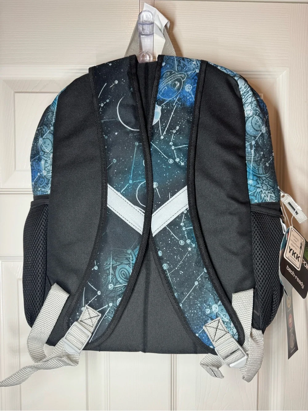StarPoint Blue Galaxy Backpack with On-ear 3.5mm plug Headphones (not bluetooth)